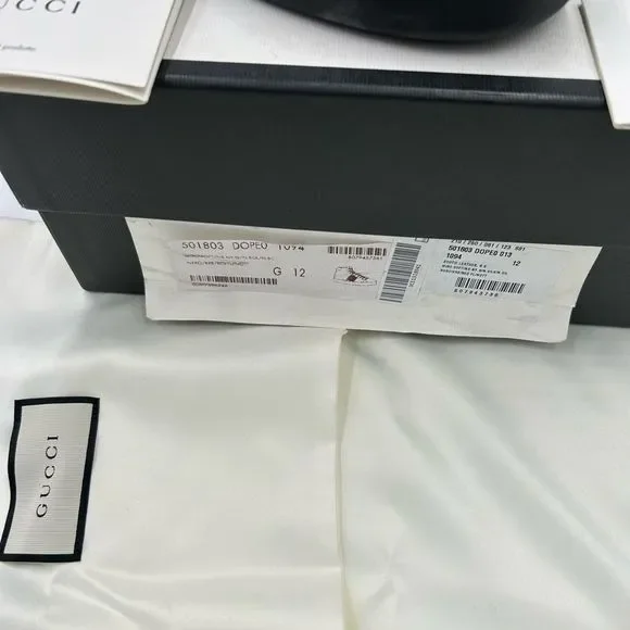 Men’s Gucci ace bee web high top sneakers, size 12, made in Italy - Picture 4 of 10